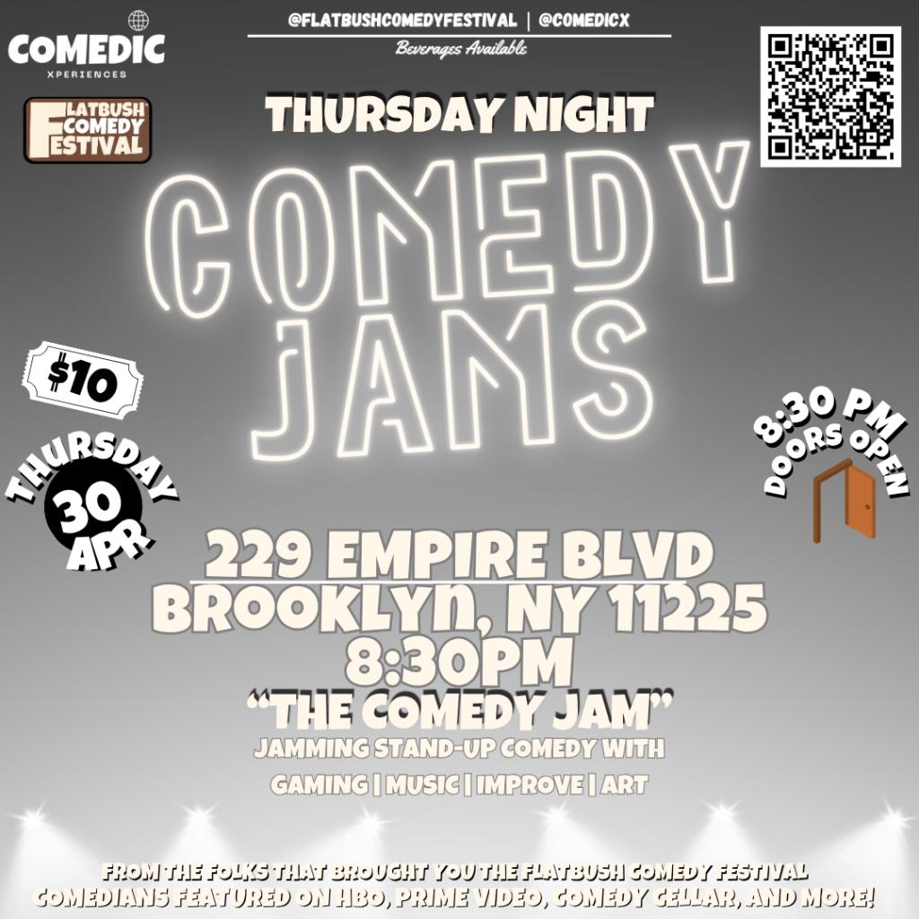 Comedy Jam Session in Brooklyn New York Near Prospect Park Artistic Community