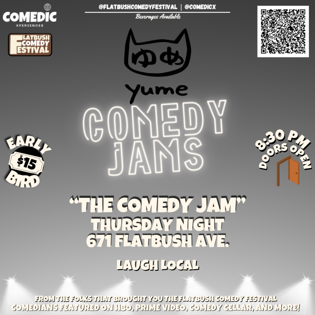 The Comedy Jam is a live collision of stand-up comedy and organic experiences from artists, creatives, and anyone who moves with them.